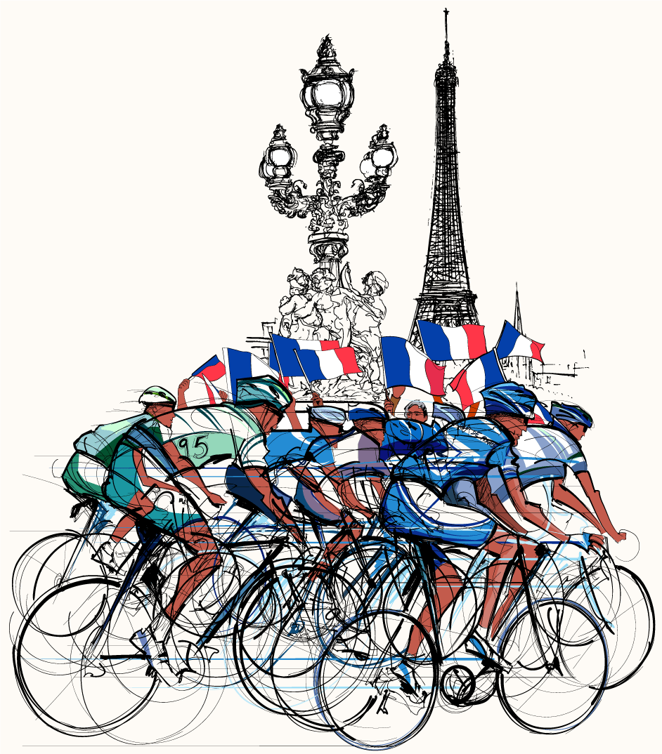Eine Tour De France-Grafik